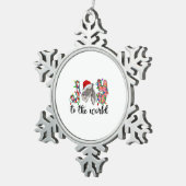 ミニチュアSchnauzerクリスマスミニシュナウザークリスマス スノーフレークピューターオーナメント (右)