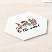 ミニチュアSchnauzerクリスマスミニシュナウザークリスマス ペーパーコースター (アングル)