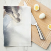 ミニチュアSchnauzerクリスマス雪の冬 キッチンタオル (四つ折り)