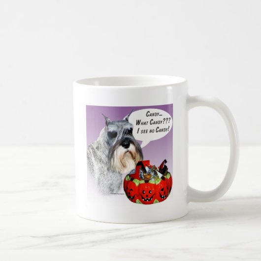 ミニチュアSchnauzerハロウィンキャンディ コーヒーマグカップ (右)