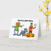 ミニチュアSchnauzerハロウィングリーティングカード カード (黄色い花)