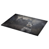 ミニチュアSchnauzerハロウィーン怖い カッティングボード (角)