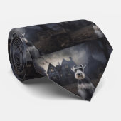 ミニチュアSchnauzerハロウィーン怖い ネクタイ (ロール)