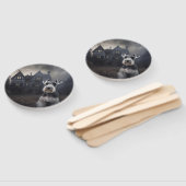 ミニチュアSchnauzerハロウィーン怖い ハンドファン (組立なし)