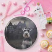 ミニチュアSchnauzerハロウィーン怖い ペーパープレート (パーティー)