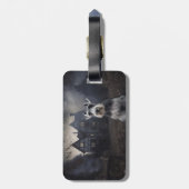 ミニチュアSchnauzerハロウィーン怖い ラゲッジタグ (裏面縦)