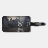 ミニチュアSchnauzerハロウィーン怖い ラゲッジタグ (裏面横)