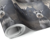 ミニチュアSchnauzerハロウィーン怖い ラッピングペーパー (ロールコーナー)