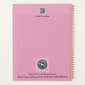 ミニチュアSchnauzerラインアートパターン001ピンク プランナー手帳 (裏面)