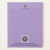 ミニチュアSchnauzerラインアートパターン001ラベンダー プランナー手帳 (裏面)