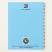 ミニチュアSchnauzerラインアートパターン001 LightBlue プランナー手帳 (裏面)