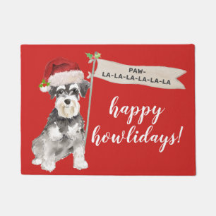 ミニチュアSchnauzer犬クリスマスドアマット ドアマット