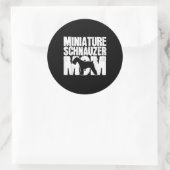 ミニチュアSchnauzer犬ママMama Morsデイギフト ラウンドシール (バッグ)