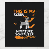 ミニチュアSchnauzer衣装ハロウィーン怠惰な怖い ワインラベル (シングルラベル)