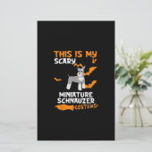 ミニチュアSchnauzer衣装ハロウィーン怠惰な怖い 便箋 (スタンド正面)