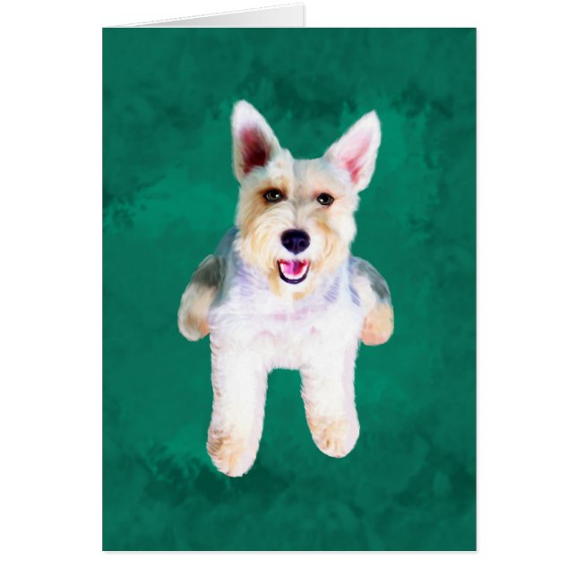 ミニチュアSchnauzer Dog Water Color 絵画 Art's (正面)