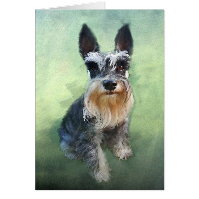 ミニチュアSchnauzer Dog Water Color 絵画 Art's (正面)