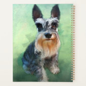 ミニチュアSchnauzer Dog Water Color 絵画 Art's プランナー手帳 (裏面)