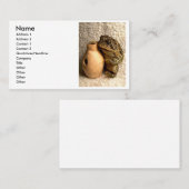 ミニチュアuduの写真を握っているヒキガエルのカエル 名刺 (正面/裏面)