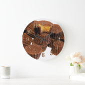 ミニチョコレートとピーナッツバターが壁掛け時計を処理 ラージ壁時計 (ホーム)