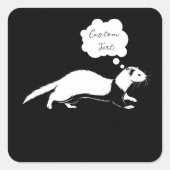 ミニッパーソナライズされたクシルエットノートパソコンシール スクエアシール (正面)