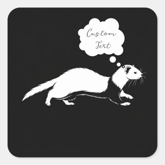 ミニッパーソナライズされたクシルエットノートパソコンシール スクエアシール (正面)