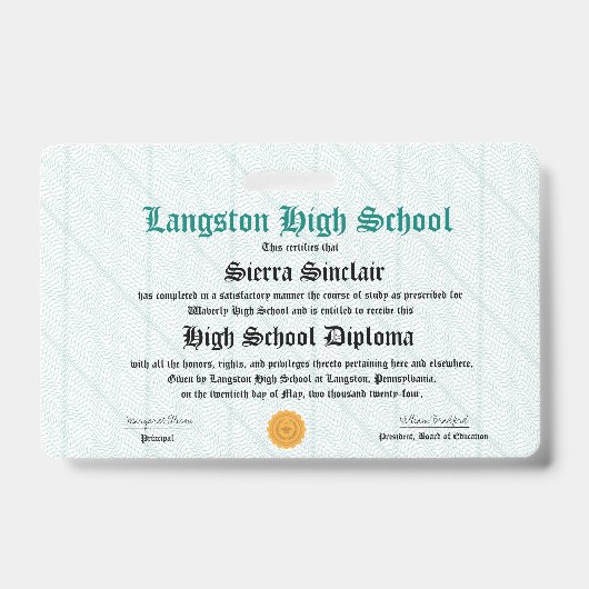 ミニディプロマ – パケットサイズバッジ バッジ (表面)