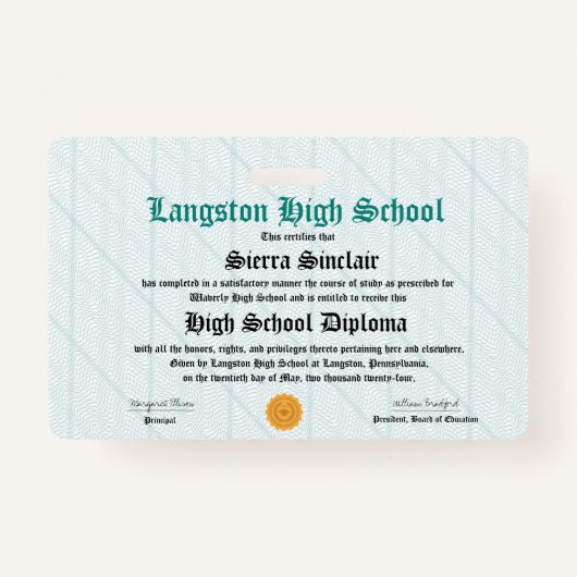 ミニディプロマ – パケットサイズバッジ バッジ (正面)