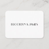 ミニデコミニマルホワイトウェディングRSVP エンクロージャーカード (裏面)