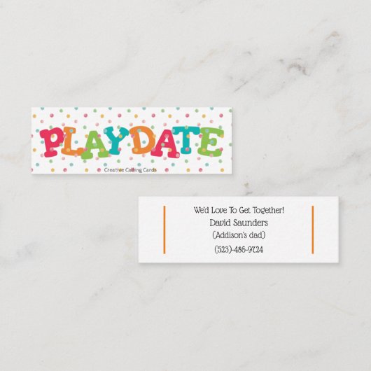 ミニデ遊ートアウトしたいつる日付 コーリングカード (正面/裏面)