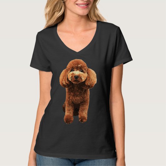 ミニトイプードルかわいい子犬 Tシャツ (正面)