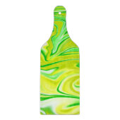 「ミニドリーム：緑の大理石の柔らかい渦巻き」 カッティングボード (正面)