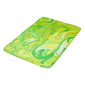 「ミニドリーム:緑の大理石の柔らかい渦巻き」 バスマット (アングル)