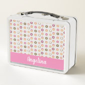 ミニドーナツのミックスパターカラフルン名 メタルランチボックス (裏面)