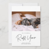 ミニナリストRuff Year犬の写真の休日 シーズンカード (正面)