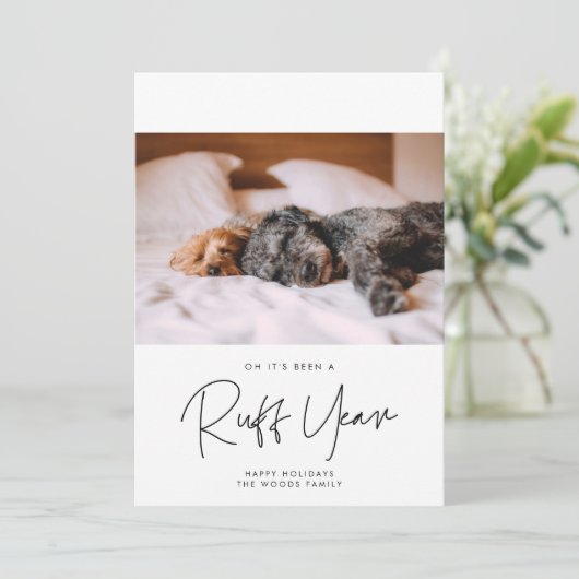 ミニナリストRuff Year犬の写真の休日 シーズンカード (スタンド正面)