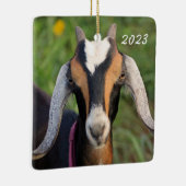 ミニヌビカラフルア乳製品ヤギの子 セラミックオーナメント (右)