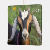 ミニヌビカラフルア乳製品ヤギの子 セラミックオーナメント (左)