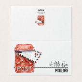 ミニノートカパーソナライズされたード(お名前) 名刺 (外部フラット)