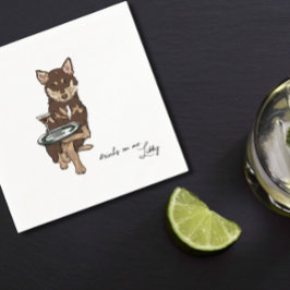 ミニハスキー結婚ズ スタンダードカクテルナプキン