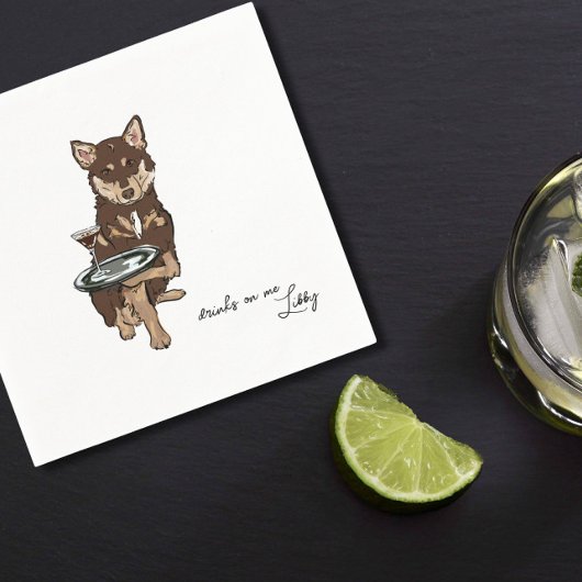 ミニハスキー結婚ズ スタンダードカクテルナプキン