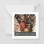 ミニハッピーホリデイズ写真テンプレートクリスマスカード ノートカード (正面)