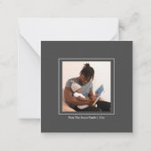 ミニハッピーホリデイズ写真テンプレートクリスマスカード ノートカード (裏面)