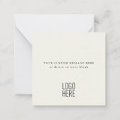 ミニハッピーホリデーモダンスエレガントスクリプト ノートカード (裏面)