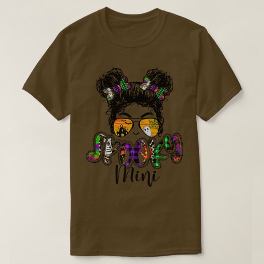 ミニハロウィン不気味メッシーブンミミ孫娘 Tシャツ (デザイン正面)