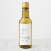 ミニハローベビーエレガント書道ベビーシャワー ワインラベル (正面)