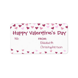 ミニハートからバレンタインデート ラベル