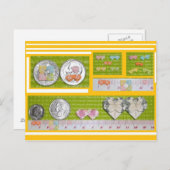 ミニハートとツインハート ポストカード (正面/裏面)