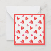 ミニハートの2.5"角のフラットカードII ノートカード (正面)