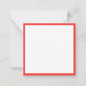 ミニハートの2.5"角フラットカードII ノートカード (裏面)